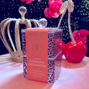 🩷🍒Juicy couture cosmetic organizer -pink leopard print